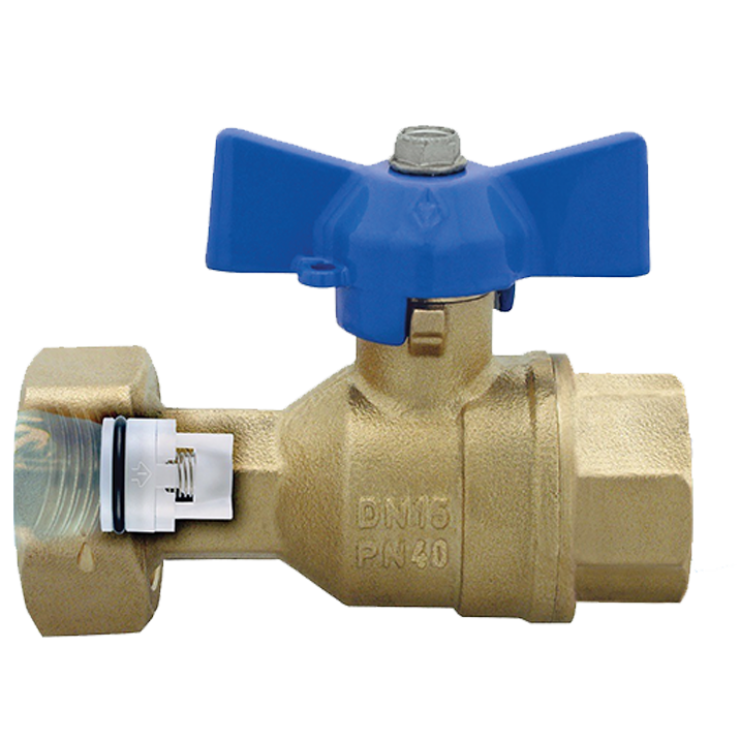 DZR Outlet Ball valve with Female Swivel nut and non return